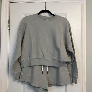 Aerie Sweater + Short Set, Size XS Top & S Bottom